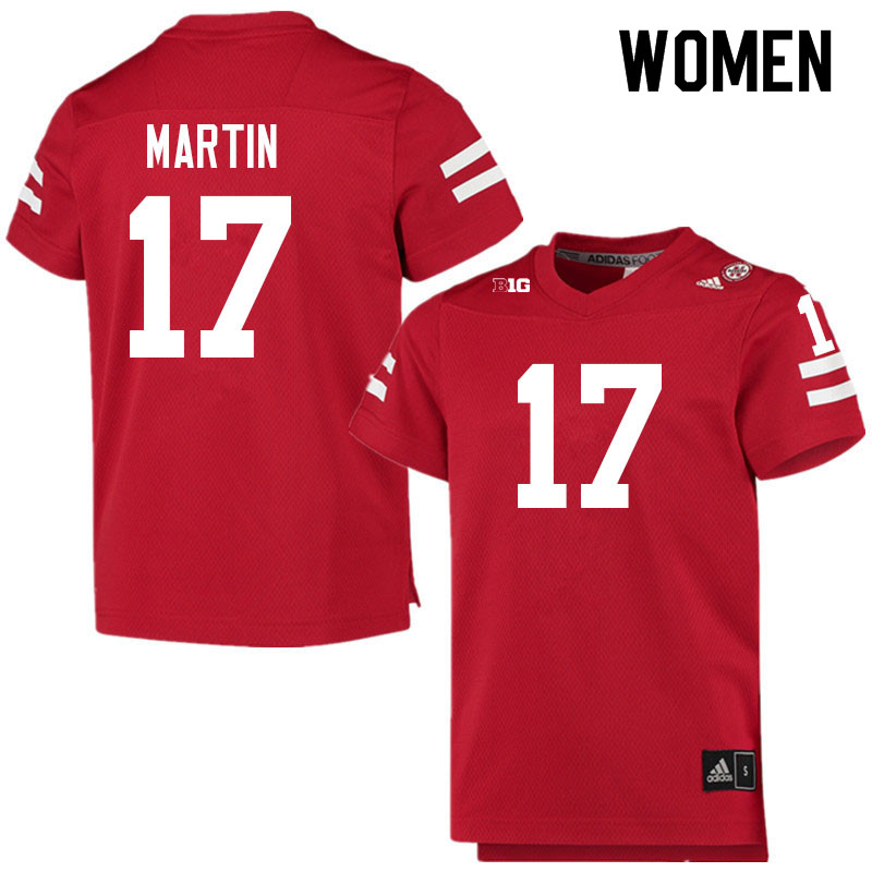 Women #17 Jalil Martin Nebraska Cornhuskers College Football Jerseys Sale-Scarlet